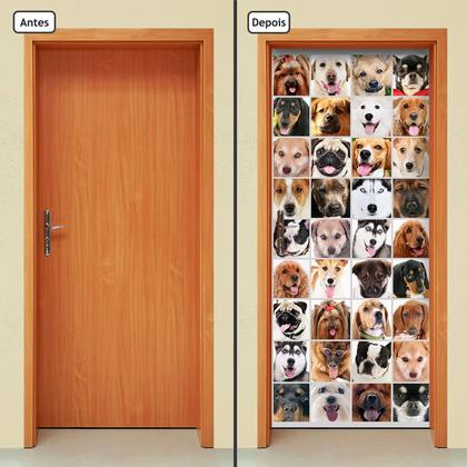 Imagem de Adesivo Decorativo de Porta - Cachorros - Pet Shop - 2231cnpt