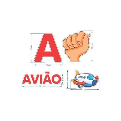 Imagem de Adesivo Educacional Infantil Alfabeto Brasileiro de Libras