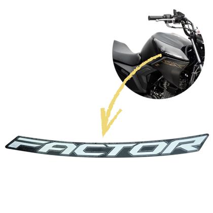Imagem de Adesivo Emblema Capa Tanque Ybr150 Factor Dx Direito Esquerdo Preto Metálico