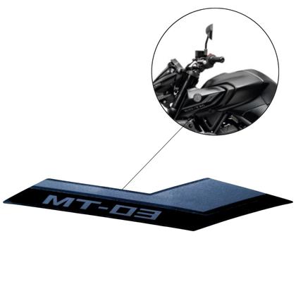 Imagem de Adesivo Emblema Grafivo Aba Tanque Lateral Esquerdo Preto Mt03 Yamaha 2022 2023 2024 2025 2026