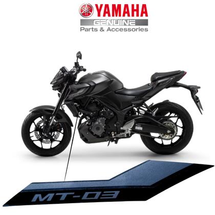 Imagem de Adesivo Emblema Grafivo Aba Tanque Lateral Esquerdo Preto Mt03 Yamaha 2022 2023 2024 2025 2026