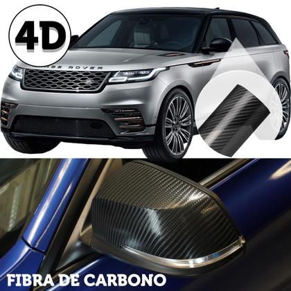 Imagem de Adesivo Envelopamento Automotivo Fibra de Carbono Preto 4D 30cmx 1mt