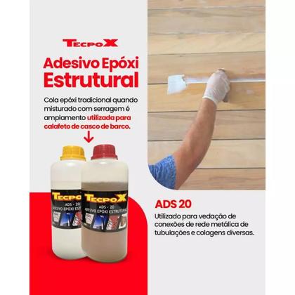 Imagem de Adesivo Epoxi Estrutural Super Cola Profissional ADS20 A+B Araldite Tecpox 400g