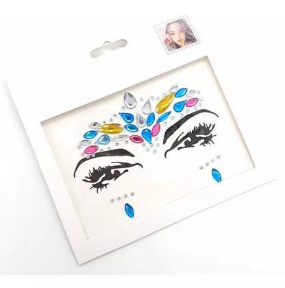 Imagem de Adesivo facial  strass  carnaval  festa blocos maquiagem