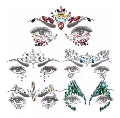 Imagem de Adesivo facial  strass  carnaval  festa blocos maquiagem
