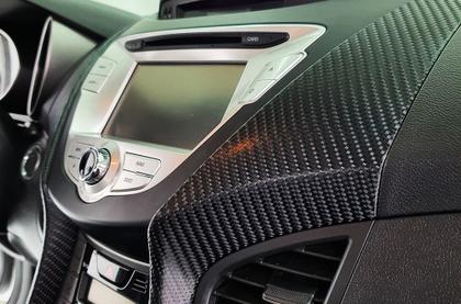 Imagem de Adesivo Fibra de Carbono Preto Vinil Película Envelopamento Automotivo 3D 4D 5D Envelope Teto Coluna