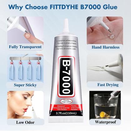 Imagem de Adesivo FITTDYHE B7000 110 ml Transparente Cola Multiuso