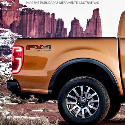 Imagem de Adesivo Fx4 Off Road Compatível Ranger F-1000 F-350 Vermelho