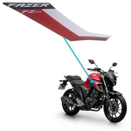 Adesivo Gráfico Fazer Fz25 Vermelho Aba Tanque Direito 2024 - Yamaha Imagem de Adesivo Gráfico Fazer Fz25 Vermelho Aba Tanque Direito 2024