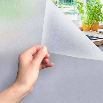 Imagem de Adesivo jateado para vidro pelicula fosca box banheiro janela porta 2m vinil decorativo autocolante