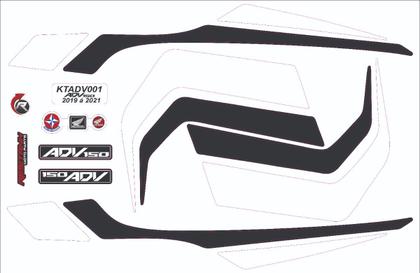 Imagem de Adesivo Lateral Honda X-adv 2019 Á 2021 Preto