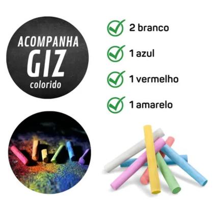 Imagem de Adesivo Lousa Preto Fosco 2m x 45cm com Giz Wintac Winpaper