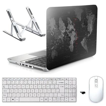 Imagem de Adesivo Notebook 17" Mapa Mundi/Sup/Tecl/Mouse Branco