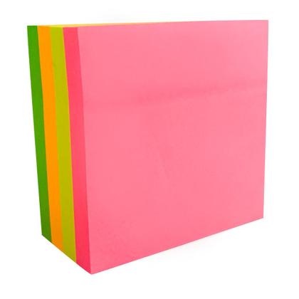 Imagem de Adesivo p/ Recado Post-it Neon 76x76 c/ 400 Folhas