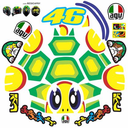 Imagem de Adesivo Para Capacetes Tartaruga Vr - Resicap01
