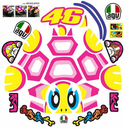 Imagem de Adesivo Para Capacetes Tartaruga Vr - Resicap03