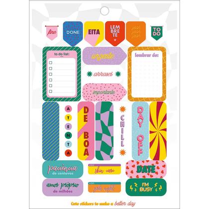 Imagem de Adesivo para planner Tilibra com 12 folhas
