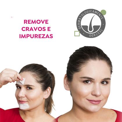 Imagem de Adesivo para Remoção de Cravos Testa Queixo Acne Defense Ricca com 3un