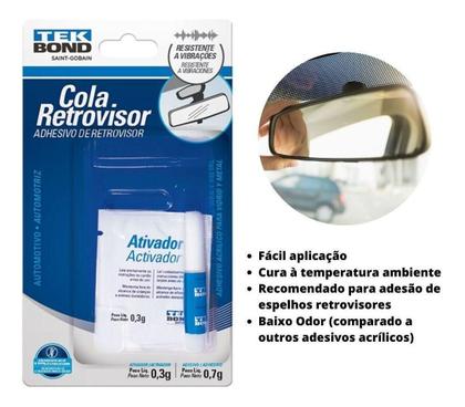 Imagem de Adesivo Para Retrovisor Interno Vidro Metal Dose Unica 1G