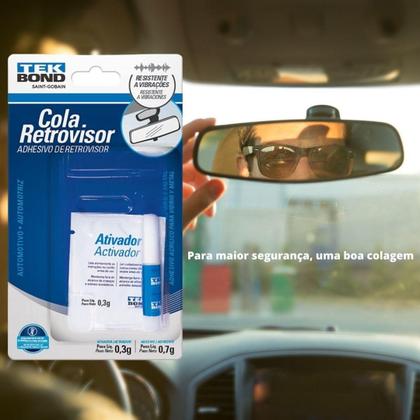 Imagem de Adesivo Para Retrovisor Interno Vidro Metal Dose Unica 1G