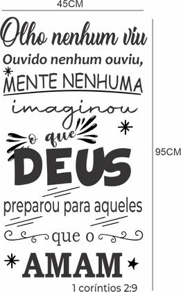 Imagem de Adesivo Parede Frase Biblica 1 Corintios Lettering Versículo