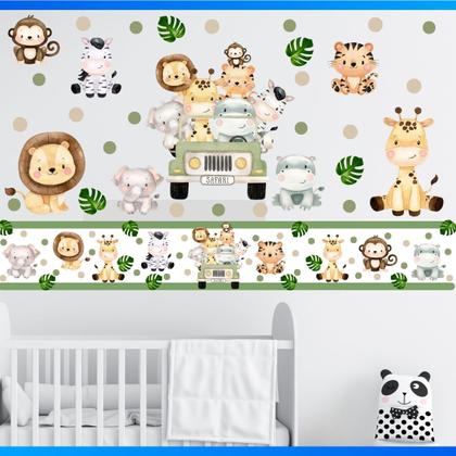 Imagem de Adesivo Parede Safari Quarto Infantil