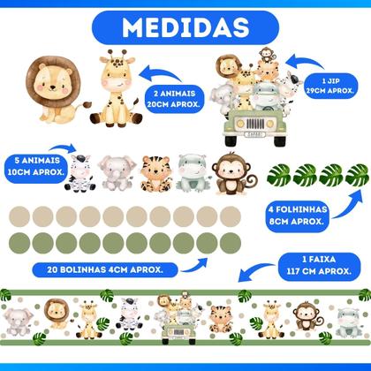 Imagem de Adesivo Parede Safari Quarto Infantil