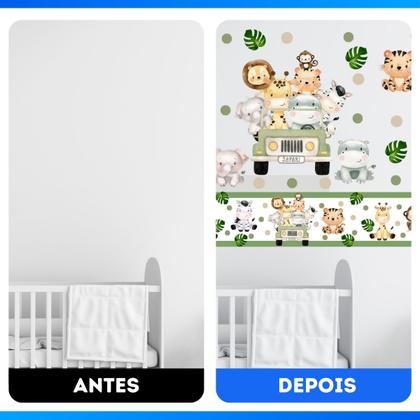 Imagem de Adesivo Parede Safari Quarto Infantil