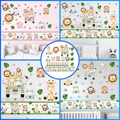 Imagem de Adesivo Parede Safari Quarto Infantil