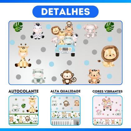 Imagem de Adesivo Parede Safari Quarto Infantil