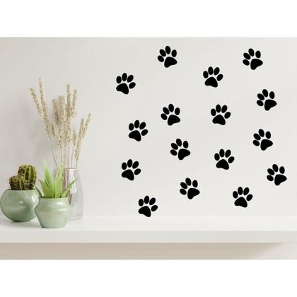 Imagem de Adesivo Patinhas 48 Und Cachorro Pet Shop Vitrine Patas