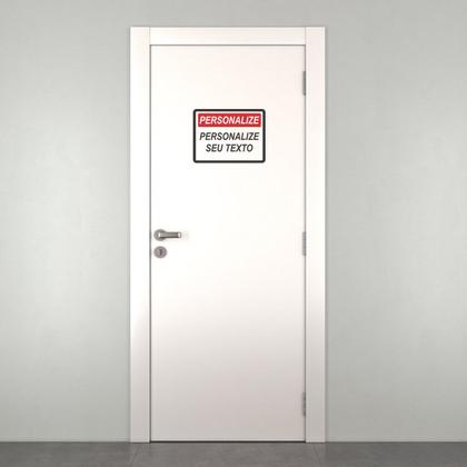 Imagem de Adesivo Placa Aviso Ambiente Sinalização Personalizada 20x15