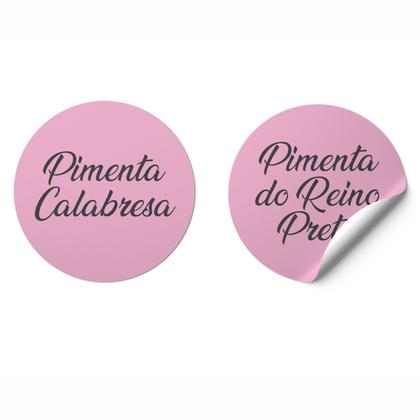 Imagem de Adesivo Porta Temperos Mantimentos Impermeável Rosa Claro