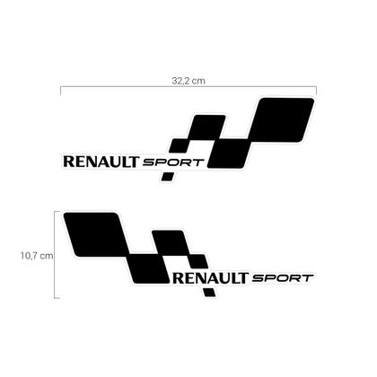 Imagem de Adesivo Preto Tuning Renault Sport Sandero Logan Clio Duster