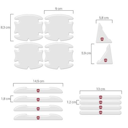 Imagem de Adesivo Protetor De Maçaneta Fiat Argo Cronos Idea Resinado