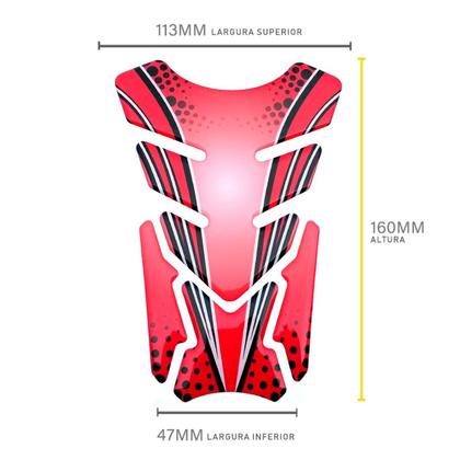 Imagem de Adesivo Protetor De Tanque Tank Pad para Moto Universal Vermelho KTM