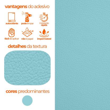 Imagem de Adesivo Revestimento em material sintético Azul Ceu 50x137cm