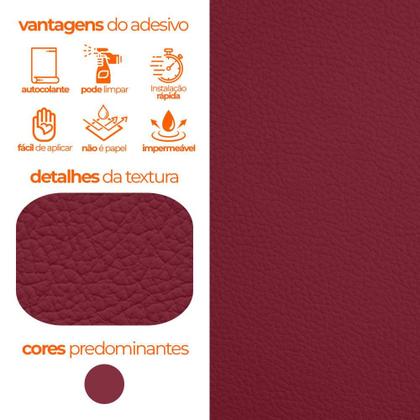 Imagem de Adesivo Revestimento em material sintético Vinho 50x137cm