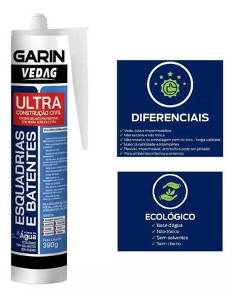 Imagem de Adesivo selante acrílico p/ esquadrias e batentes 390g