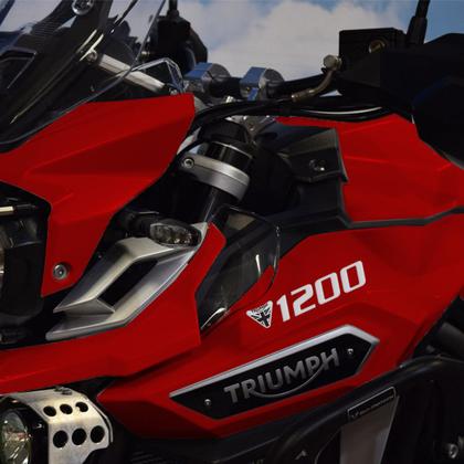 Imagem de Adesivo Tanque Aba 3d Cinza Resinado Triumph Tiger 1200 Par
