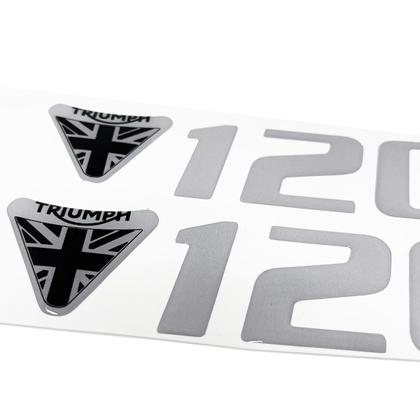 Imagem de Adesivo Tanque Aba 3d Cinza Resinado Triumph Tiger 1200 Par