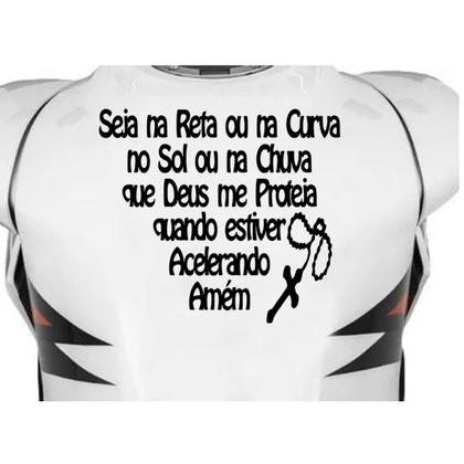 Imagem de Adesivo Tanque Moto Frase Seja Na Reta ou Na Curva - Preto