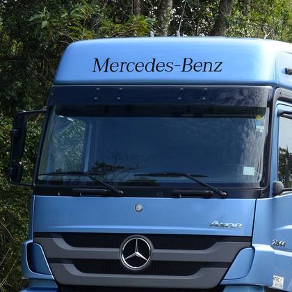 Imagem de Adesivo Testeira Quebra Sol Caminhão Mercedes Benz Mb Preto