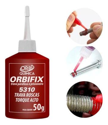 Imagem de Adesivo Trava Rosca Parafuso Alto Torque Orbi 50g Vermelho