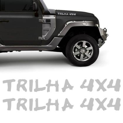 Imagem de Adesivo Trilha 4x4 Troller T4 2015/2021 Faixa Capô Prata