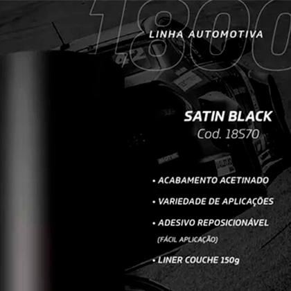 Imagem de Adesivo Vinil Automotivo Envelopamento Satin Black 4Mx69Cm