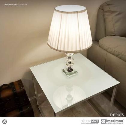 Imagem de Adesivo Vinil Branco Brilho Laca Laquear Mesa Vidros 5m  x 50cm
