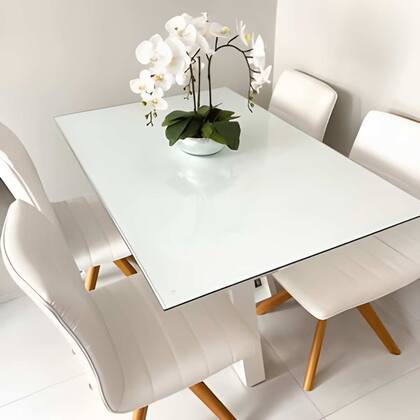 Imagem de Adesivo Vinil Branco Brilho Laca Laquear Mesa Vidros 5m x 70cm