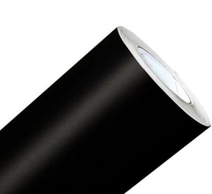 Imagem de Adesivo Vinil Preto Blecaute Bloqueia Luz Solar Janela Vidro Porta Película Lavável Blackout