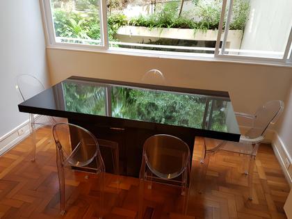 Imagem de Adesivo Vinil Preto Brilho Laca Laquear Mesa Vidros 5m x 70cm